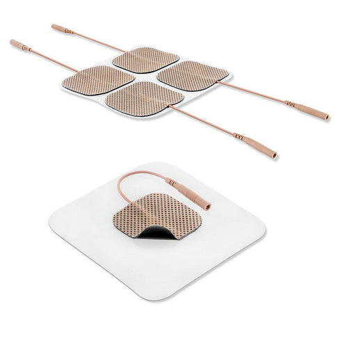 Premium Comfort Plus:  1.5" x 1.5" Square Tan Cloth Electrodes